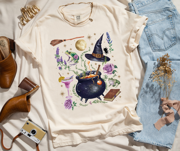 Practical Magic Collage Ivory Tee - The Red Rival