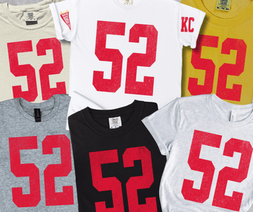 Oversized 52 - KC Pennant Sleeves (Pick Your Tee Color) - Graphic Tee - The Red Rival