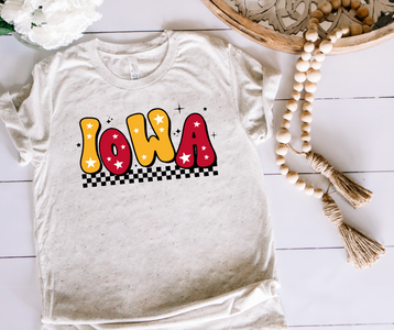 Retro Maroon & Gold Star Oatmeal Tee - The Red Rival