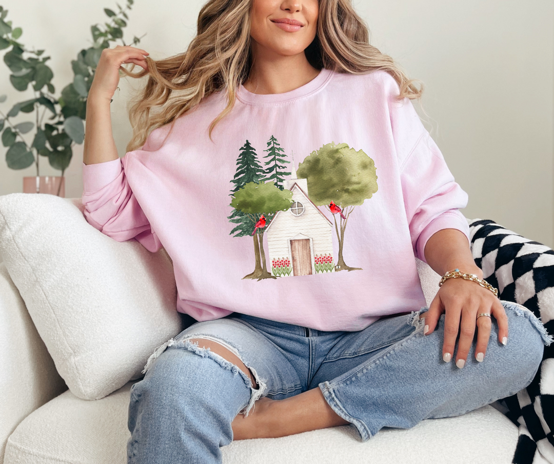 Cardinal Church Light Pink Sweatshirt - The Red Rival