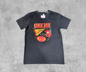 READY TO SHIP - Game Day Icons Dark Grey Tee (FINAL SALE) - The Red Rival