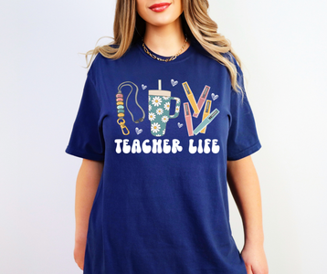 Teacher Life Navy Tee - The Red Rival