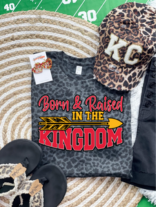 Born & Raised in the Kingdom Black Leopard Tee - The Red Rival