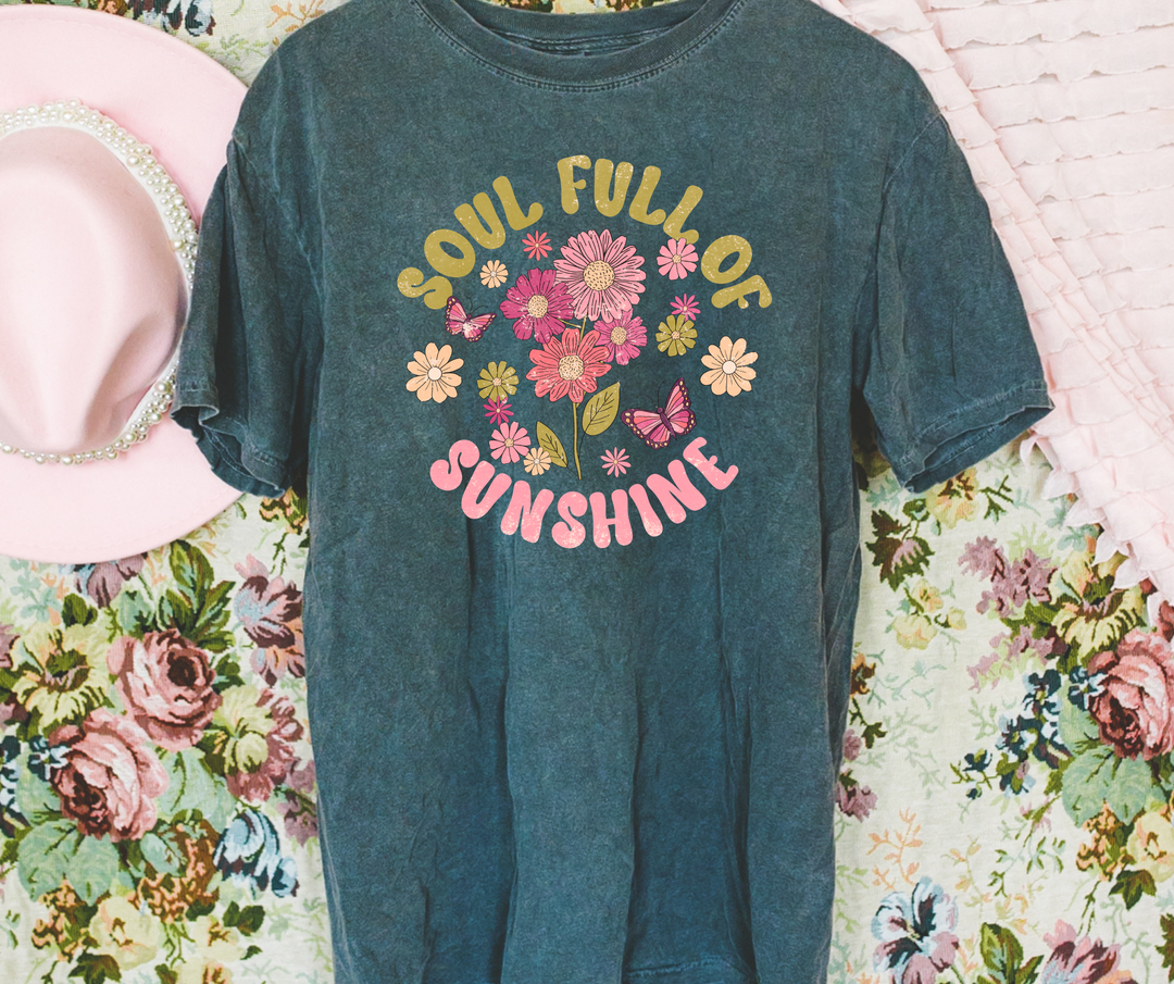 Soul Full of Sunshine Dark Grey Graphic Tee - The Red Rival