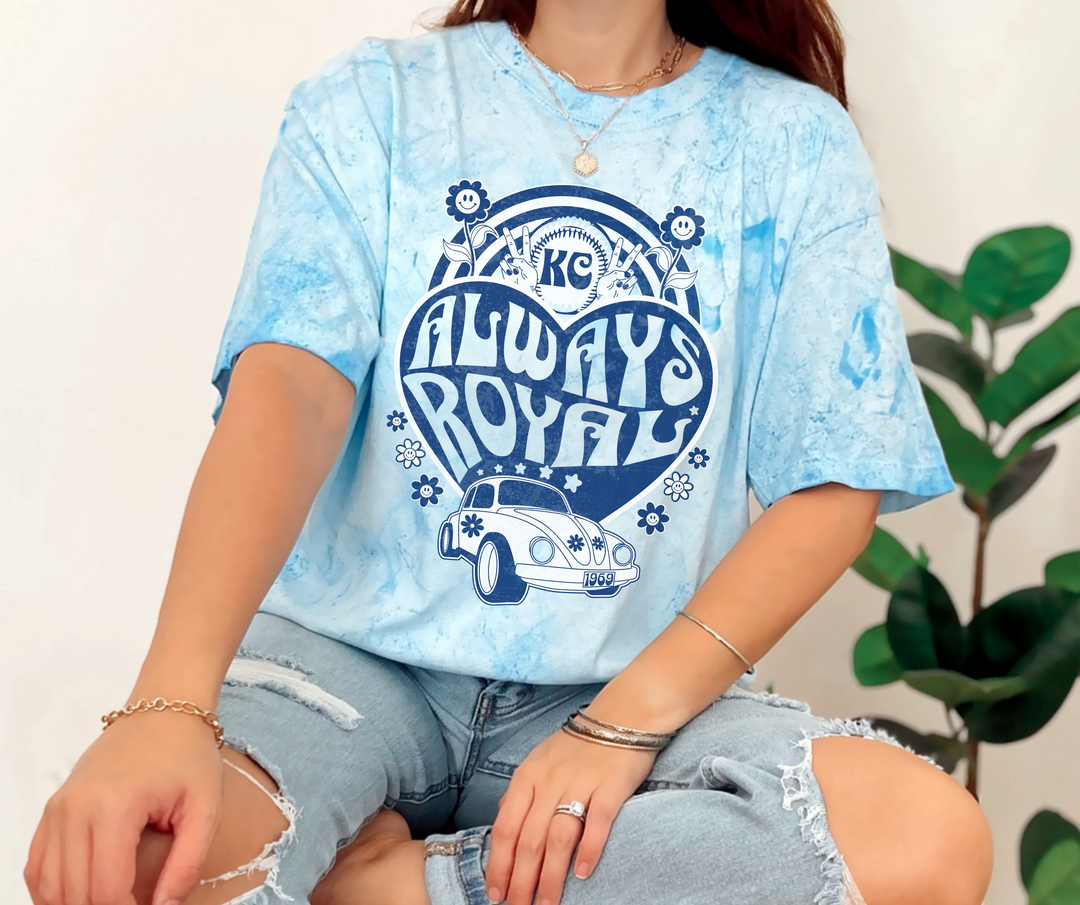 Groovy Always Royal Blue Tie Dye Tee - The Red Rival