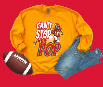 Can't Stop the POP! Pacheco Gold Graphic Sweatshirt - The Red Rival
