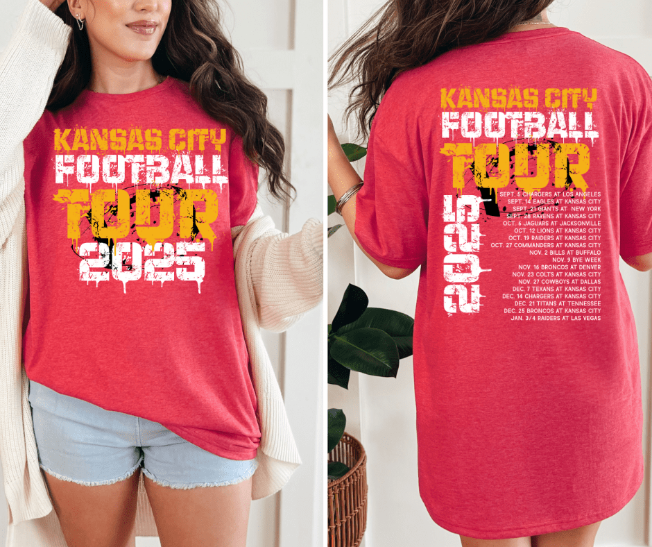 2025 Kansas City Tour Red Graphic Tee (Front & Back) - Tees - The Red Rival