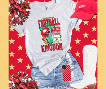 2025 Retro Kansas City Football Kingdom Tickets Ash Sweatshirt or Tee - Wholesale - The Red Rival