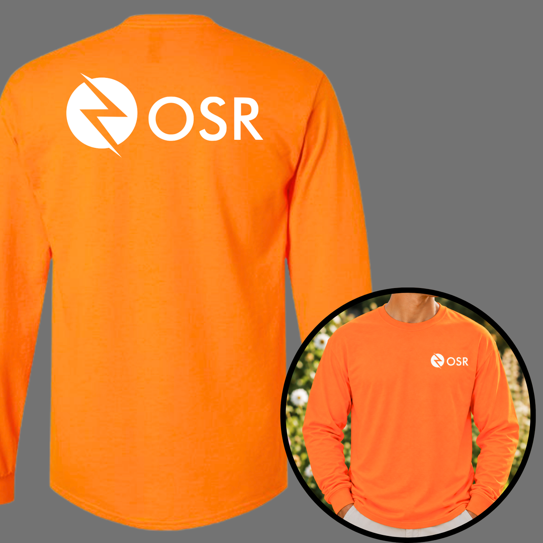 OneSource Restoration Unisex Gildan Long Sleeve Tees (Front Pocket / Full Back Logo)
