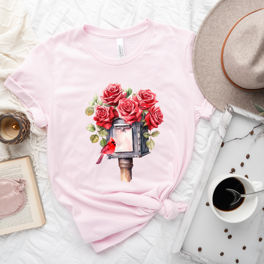 Cardinal Mailbox Pink Graphic Tee - The Red Rival