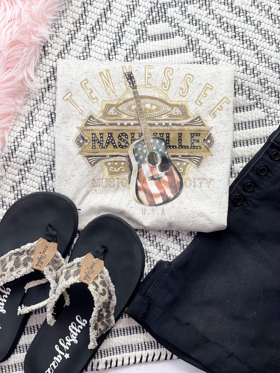 Tennessee Music City USA Cream Tee - The Red Rival