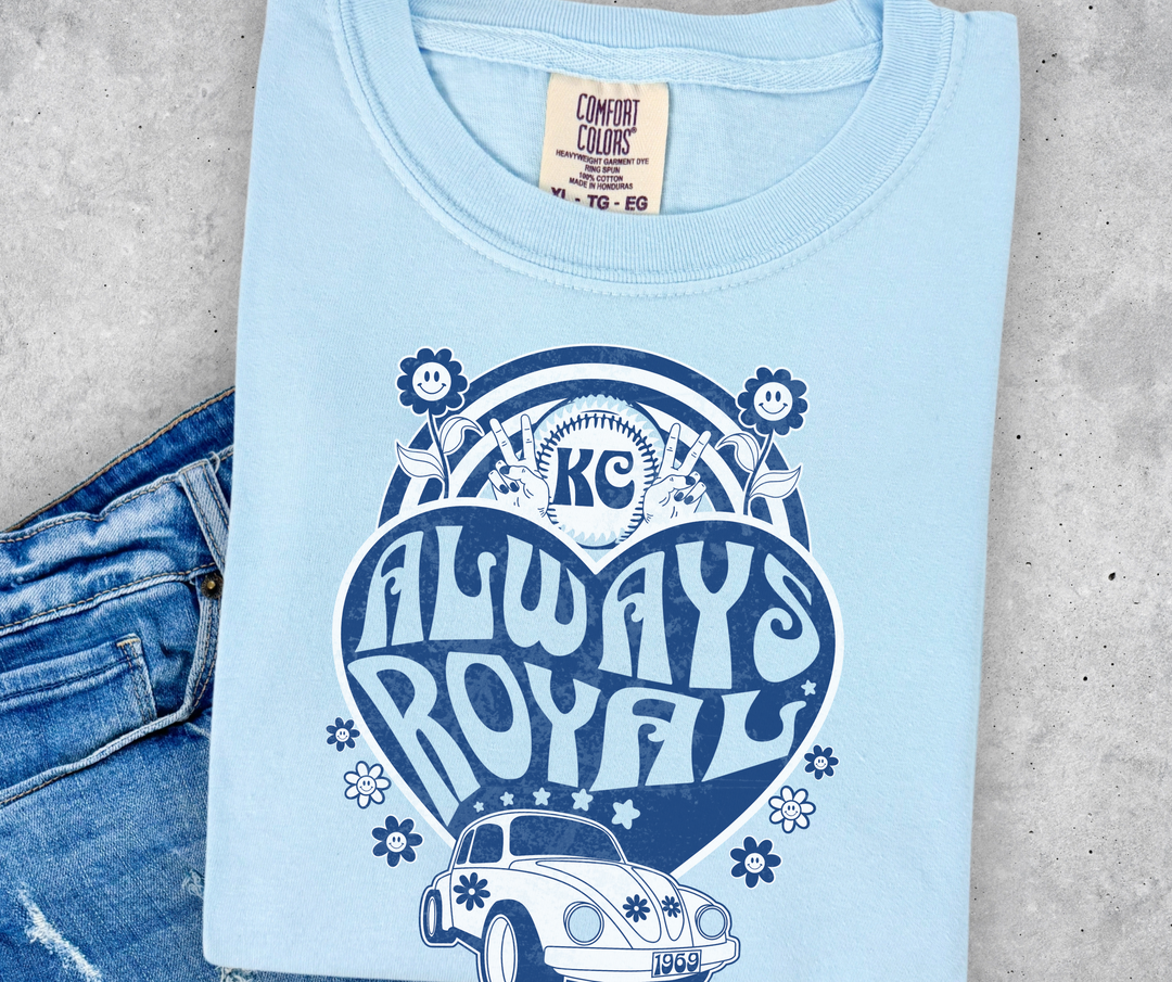 Groovy Always Royal Light Blue Tee - The Red Rival