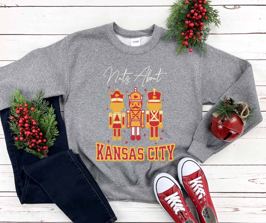 Nuts About Kansas City, Nutcracker Grey Sweatshirt - The Red Rival