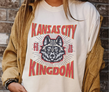 Kansas City Kingdom Wolf Ivory Graphic Tee - The Red Rival