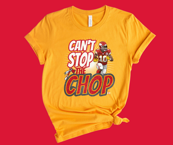 Can't Stop the Chop Pacheco Gold Graphic Tshirt - The Red Rival