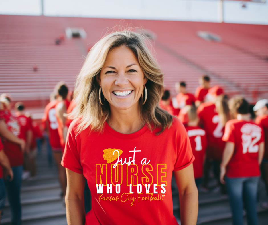 Just A Nurse Who Loves Kansas City Football Red Tee - The Red Rival