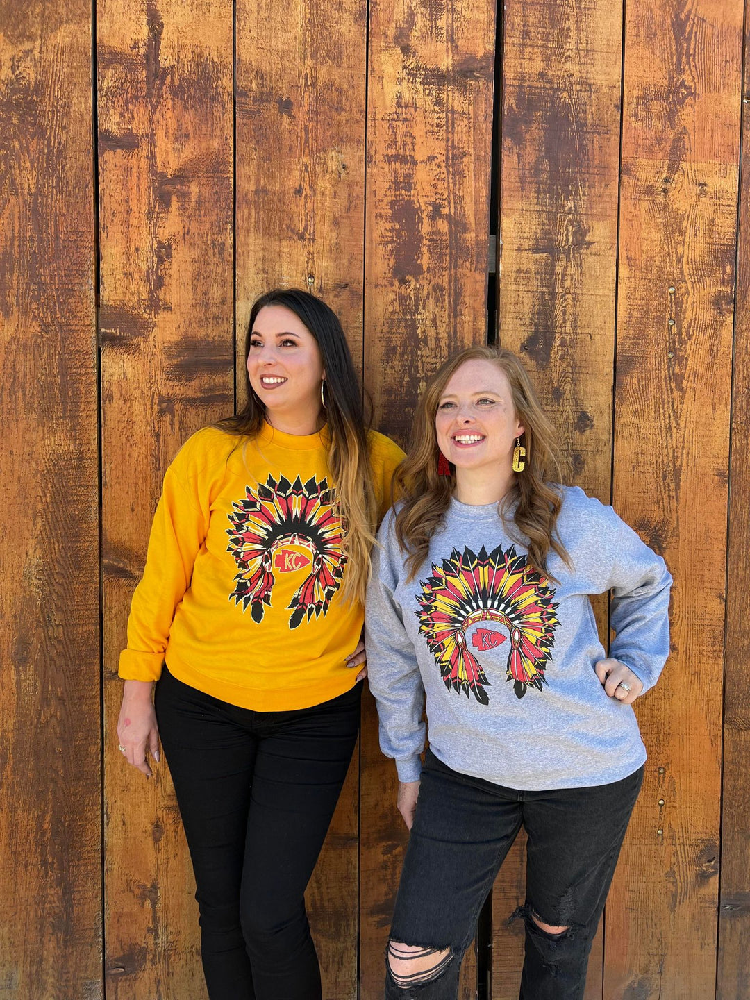 KC Headdress Gold Sweatshirt - The Red Rival