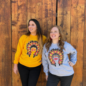 KC Headdress Gold Sweatshirt - The Red Rival