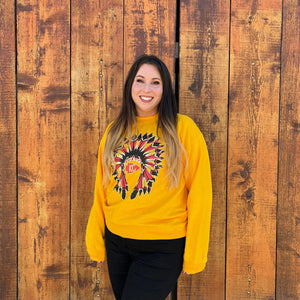 KC Headdress Gold Sweatshirt - The Red Rival