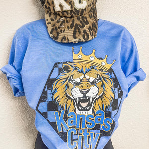 Kansas City Lion Blue Graphic Tee - The Red Rival