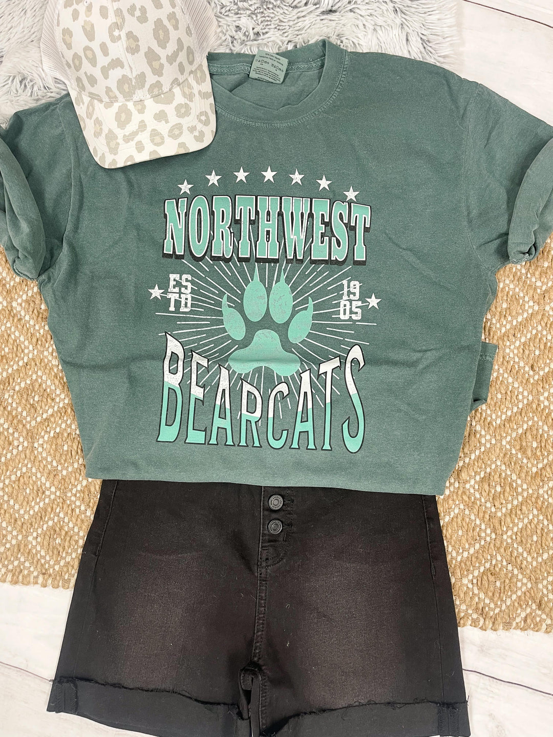 Northwest Bearcats Dark GREEN Tee - The Red Rival