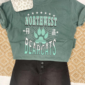 Northwest Bearcats Dark GREEN Tee - The Red Rival