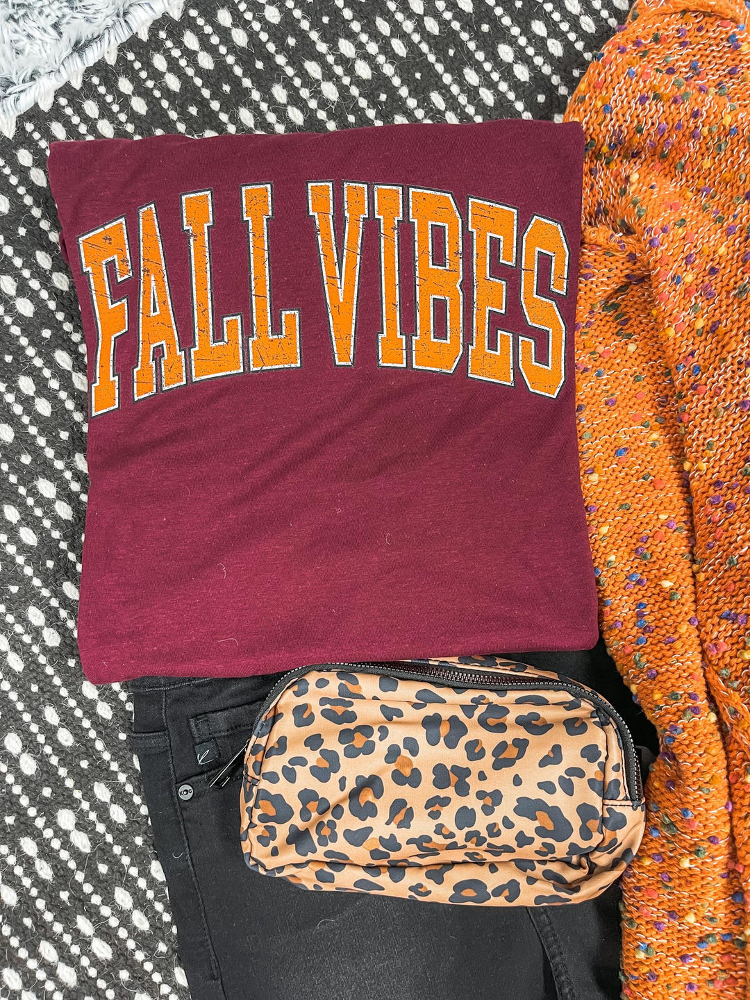 Fall Vibes Burgundy Tee - The Red Rival