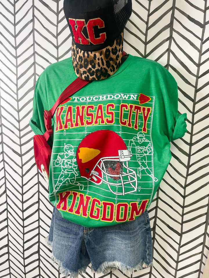 Touchdown Kansas City Kingdom Green Graphic Tee - The Red Rival