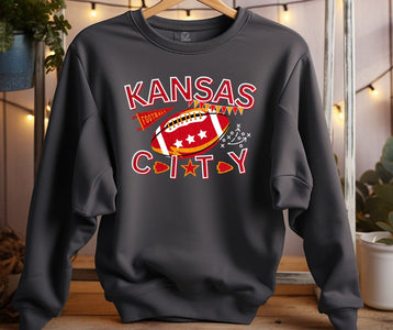 Kansas City Football Party Charcoal Sweatshirt - The Red Rival