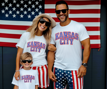 Patriotic Kansas City White Tee - The Red Rival