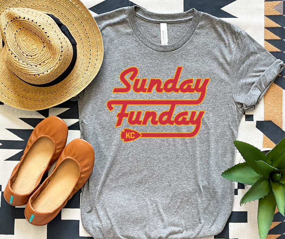 Sunday Funday Grey Tee - The Red Rival