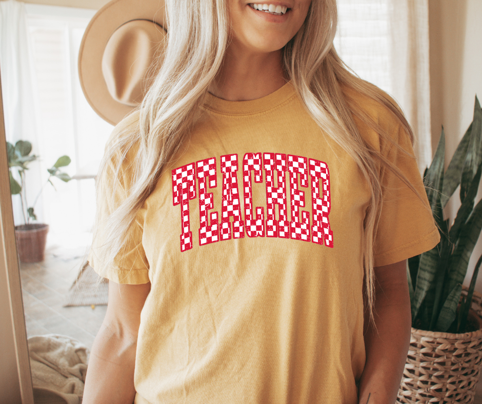Checkered Teach Tee Checkered Teach Tee