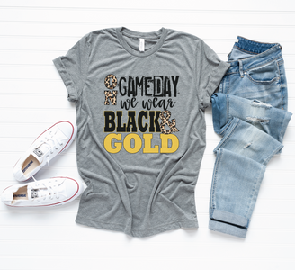 On Gameday we wear Black & Gold Grey Tee - The Red Rival