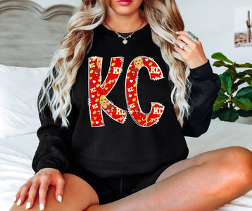 KC Lover Swelce Inspired Black Graphic Sweatshirt - The Red Rival