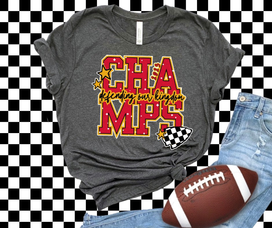 Defending Our Kingdom Grey Graphic Tshirt - The Red Rival