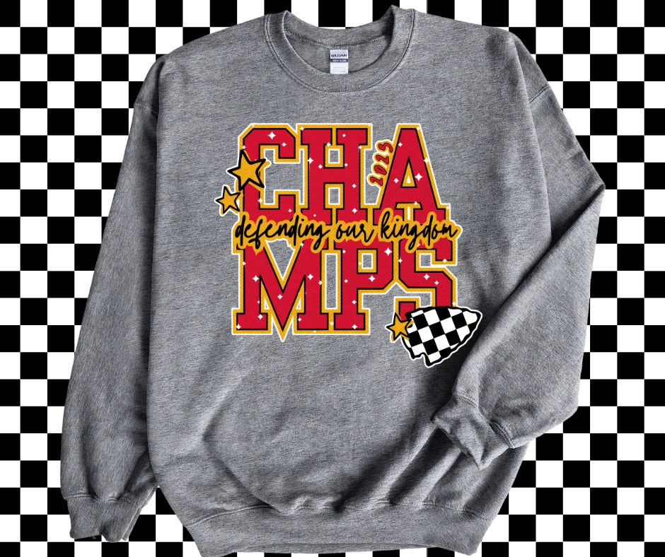 Defending Our Kingdom Grey Graphic Sweatshirt - The Red Rival