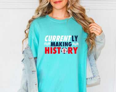 Currently Making History Teal Tee - The Red Rival