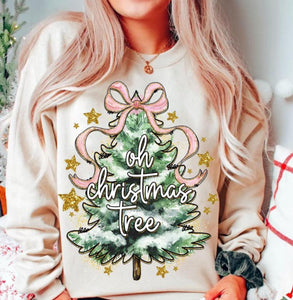 Oh Christmas Tree Tan/Cream Sweatshirt - The Red Rival