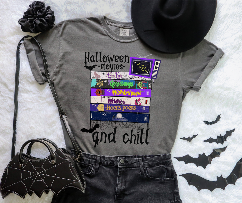 90s Halloween Movies & Chill Pepper Tee - The Red Rival