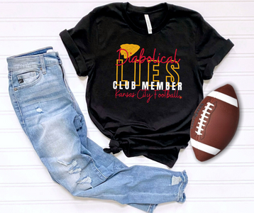 Diabolical Lies Club Member Black Tee - The Red Rival