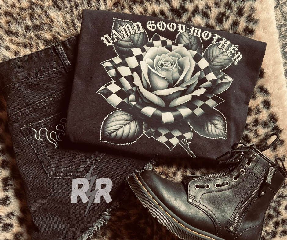 Damn Good Mother Black Tee - The Red Rival