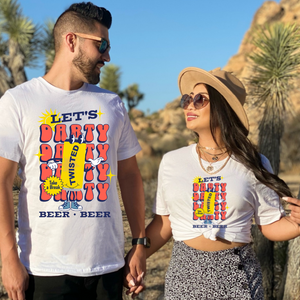 Let's Darty Twisted Can White Tee - The Red Rival