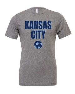 Kansas City Men's Soccer Ball Grey Tee - The Red Rival
