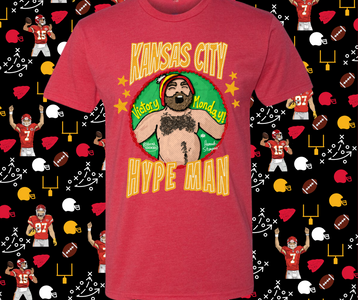 Kansas City Hype Man Heather Red Graphic Tshirt - The Red Rival