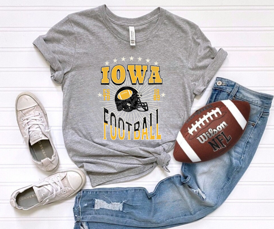 Iowa Football Grey Tee - The Red Rival