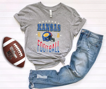 Kansas Football Grey Graphic Tee - The Red Rival