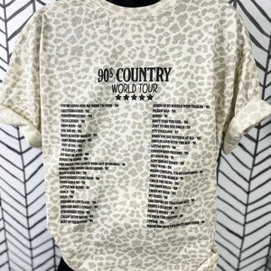 90's Country Cream Leopard Tee - Tees & Sweatshirts - The Red Rival