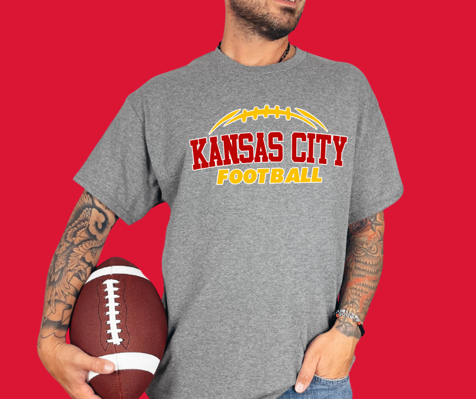 Kansas City Football Basic Grey Tee - The Red Rival