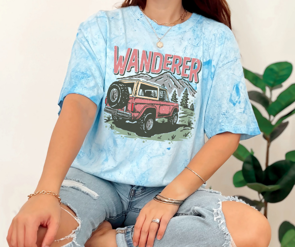 Wanderer Bronco Blue Tie Dye Tee - The Red Rival