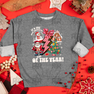 It's The Most Wonderful Time of The Year KC Collage Grey Sweatshirt - The Red Rival